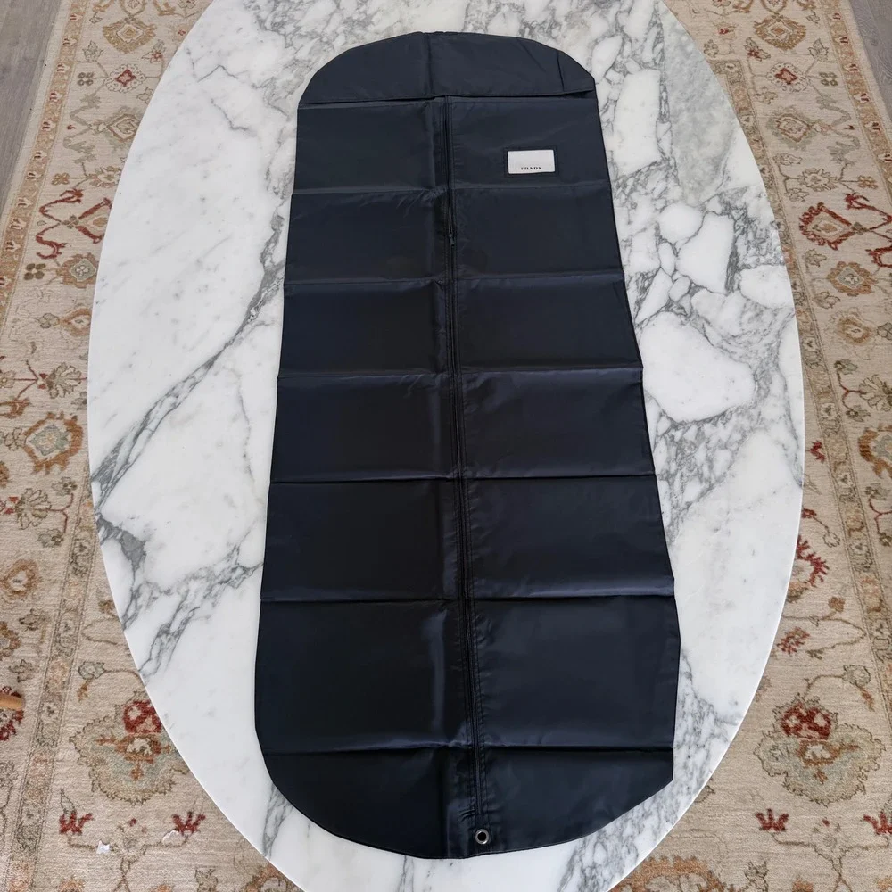 Prada Black Nylon Garment Bag Travel Suit Cover 60x23